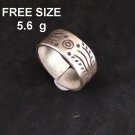 Fine Silver Rings Sterling 925 Vintage Craft Jewelry Karen Adjustable Size R409