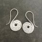 FINE SILVER EARRINGS VINTAGE CRAFT DANGLE ARTISAN 7g SPIRAL BOOM #E054