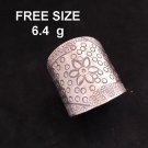 Fine Silver Rings Sterling 925 Vintage Craft Jewelry Karen Adjustable Size R423