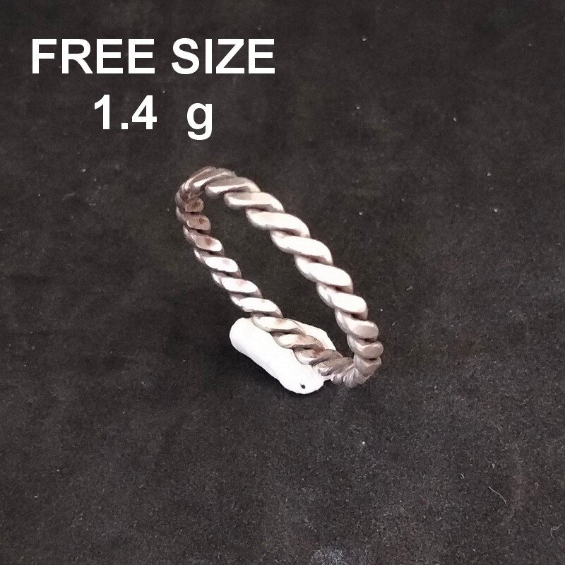 Fine Silver Rings Sterling 925 Vintage Craft Jewelry Karen Adjustable Size R403