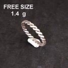 Fine Silver Rings Sterling 925 Vintage Craft Jewelry Karen Adjustable Size R403