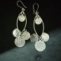 FINE SILVER EARRINGS 925 STERLING CRAFT Dangle 10g LOT18 DISC CHANDERLIER 03