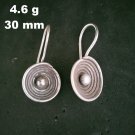FINE SILVER EARRINGS 925 STERLING CRAFT Dangle 4g Filigree Tiny Bowl 23249