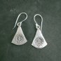 FINE SILVER EARRINGS 925 STERLING CRAFT Dangle 5g Vintage Ohm Tibet Charms 23822