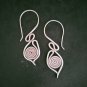 FINE SILVER EARRINGS 925 STERLING CRAFT Dangle 5g Hill Tribe Spiral Eye 23218