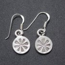 Fine Sterling 925 Silver Earrings Ethnic Round Wind Mill Jewelry Collectible