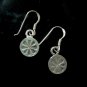 Fine Sterling 925 Silver Earrings Ethnic Round Wind Mill Jewelry Collectible