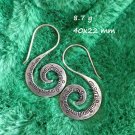 Fine Sterling Silver Earrings 925 Handcraft Tribal Jewelry Hoops Vintage ERA1209 Fine Sterling Silver Earrings 925 Handcraft Tribal Jewelry Hoops Vintage ERA1209