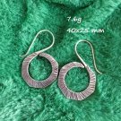 Fine Sterling Silver Earrings 925 Handcraft Tribal Jewelry Hoops Vintage ERA1210 Fine Sterling Silver Earrings 925 Handcraft Tribal Jewelry Hoops Vintage ERA1210