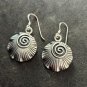 FINE SILVER EARRINGS VINTAGE CRAFT DANGLE ARTISAN 5g EMBOSSED FILIGREE #E028