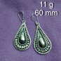 FINE SILVER EARRINGS 925 STERLING CRAFT VINTAGE TRIBAL JEWELRY WOMEN LOT1723