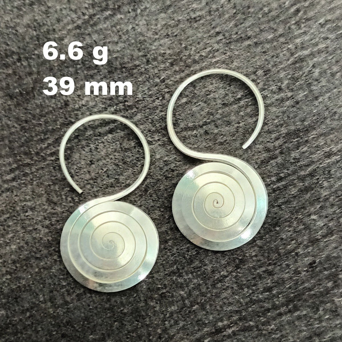 FINE SILVER EARRINGS VINTAGE CRAFT DANGLE ARTISAN 6g MINIMAL FILIGREE #E043