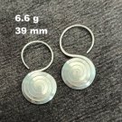 FINE SILVER EARRINGS VINTAGE CRAFT DANGLE ARTISAN 6g MINIMAL FILIGREE #E043
