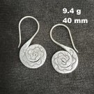 FINE SILVER EARRINGS VINTAGE CRAFT DANGLE ARTISAN 9g FANCY SPIRAL #E034