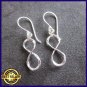 FINE SILVER EARRINGS 925 STERLING INFINITY FOREVER MARK THEME FASHION JEWELRY