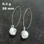 FINE SILVER EARRINGS VINTAGE CRAFT DANGLE ARTISAN 6g LONG HOOK BALL #E045