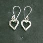 FINE SILVER EARRINGS 925 STERLING CRAFT Dangle 3g Craft Heart Charms 23828