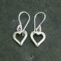 FINE SILVER EARRINGS 925 STERLING CRAFT Dangle 3g Craft Heart Charms 23828