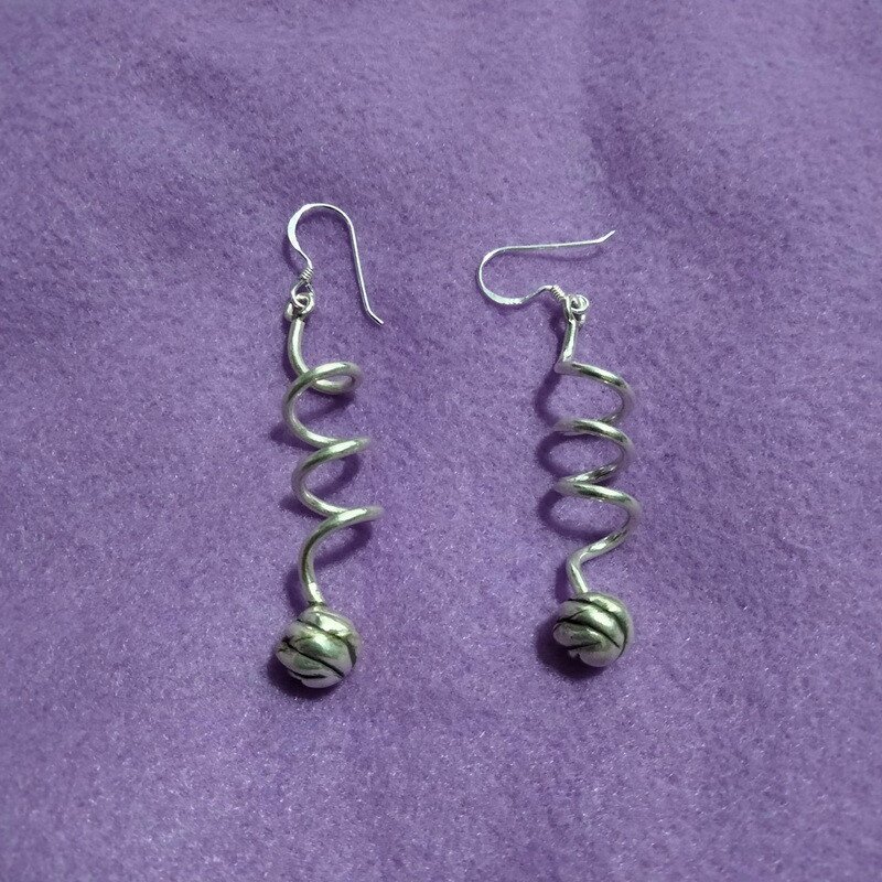 FINE SILVER EARRINGS 925 STERLING CRAFT CLUSTDLYSAU JEWELRY WOMEN LOT1787