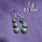 FINE SILVER EARRINGS 925 STERLING CRAFT VINTAGE TRIBAL JEWELRY WOMEN LOT1770