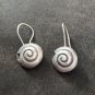 FINE SILVER EARRINGS VINTAGE CRAFT DANGLE ARTISAN 4g SPIRAL SNAIL #E021