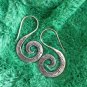 FINE SILVER EARRINGS 925 STERLING CRAFT VINTAGE TRIBAL FASHION ARTISAN LOT1609