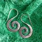 FINE SILVER EARRINGS 925 STERLING CRAFT VINTAGE TRIBAL FASHION ARTISAN LOT1609