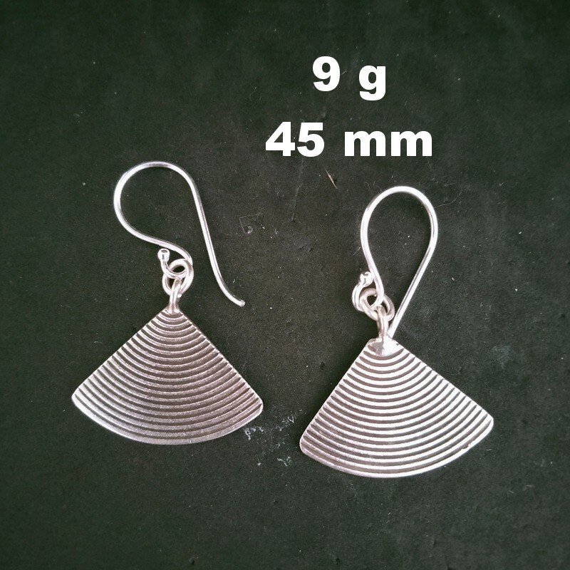 FINE SILVER EARRINGS 925 STERLING CRAFT Dangle 9g Hill Tribe Pin Charm 23216