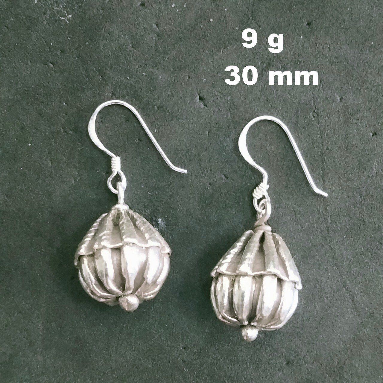 FINE SILVER EARRINGS 925 STERLING CRAFT Dangle 9g Little Fruit Charm 23804