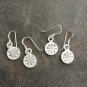 FINE SILVER EARRINGS VINTAGE CRAFT DANGLE ARTISAN 5g 2PRS Geometric ROUND #E070