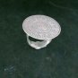 FINE SILVER RINGS 925 STERLING FREE SIZE 7g VINTAGE ROUND ENGRAVED R23804