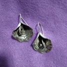 FINE SILVER EARRINGS 925 STERLING CRAFT VINTAGE TRIBAL JEWELRY WOMEN LOT1766