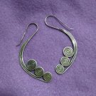 FINE SILVER EARRINGS 925 STERLING CRAFT VINTAGE TRIBAL JEWELRY WOMEN LOT1737