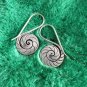 FINE SILVER EARRINGS 925 STERLING CRAFT VINTAGE TRIBAL FASHION ARTISAN LOT1624