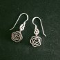 FINE SILVER EARRINGS 925 STERLING CRAFT Dangle 3g Rose Flower Charms 23603