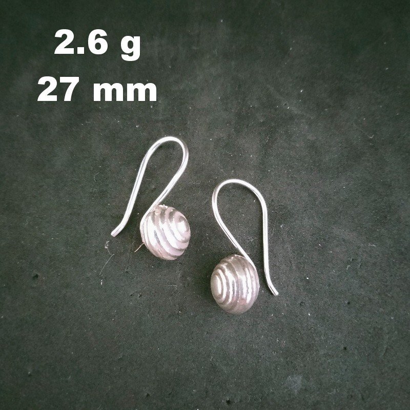 FINE SILVER EARRINGS 925 STERLING CRAFT Dangle 2g Hill Tribe Cute Hook 23223