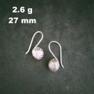 FINE SILVER EARRINGS 925 STERLING CRAFT Dangle 2g Hill Tribe Cute Hook 23223