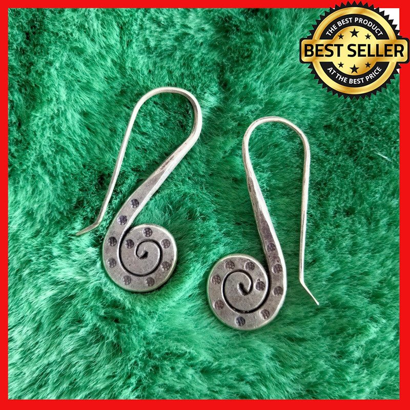 FINE SILVER EARRINGS 925 STERLING CRAFT VINTAGE TRIBAL FASHION ARTISAN LOT1607