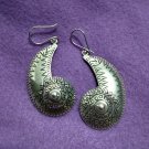 FINE SILVER EARRINGS 925 STERLING CRAFT VINTAGE TRIBAL JEWELRY WOMEN LOT1745