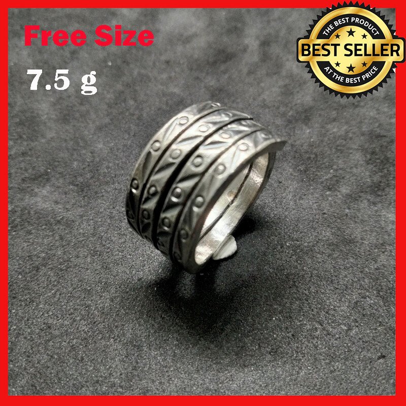 FINE SILVER RINGS 925 STERLING &atilde;�&ordf;&atilde;�&sup3;&atilde;�&deg; BAGUE ADJUSTABLE SIZE SPIRAL MULTIPLE ROLLS