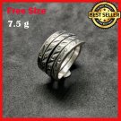 FINE SILVER RINGS 925 STERLING リング BAGUE ADJUSTABLE SIZE SPIRAL MULTIPLE ROLLS FINE SILVER RINGS 925 STERLING リング BAGUE ADJUSTABLE SIZE SPIRAL MULTIPLE ROLLS