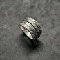 FINE SILVER RINGS 925 STERLING &atilde;�&ordf;&atilde;�&sup3;&atilde;�&deg; BAGUE ADJUSTABLE SIZE SPIRAL MULTIPLE ROLLS