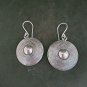 FINE SILVER EARRINGS 925 STERLING CRAFT Dangle 10g Hill Tribe Round Spiral 23221