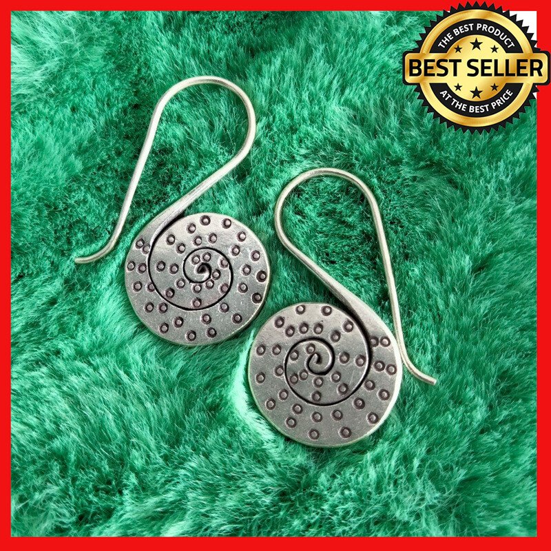 FINE SILVER EARRINGS 925 STERLING CRAFT VINTAGE TRIBAL FASHION ARTISAN LOT1620