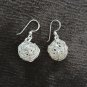 FINE SILVER EARRINGS VINTAGE CRAFT DANGLE ARTISAN 4g NEST BALL HOOK #E017