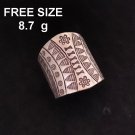 Fine Silver Rings Sterling 925 Vintage Craft Jewelry Karen Adjustable Size R428