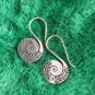 Fine Sterling Silver Earrings 925 Handcraft Tribal Jewelry Hoops Vintage ERA1215
