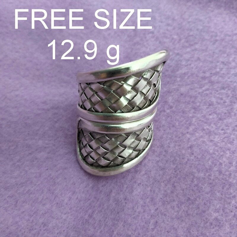 Fine Silver Rings Sterling 925 &euml;&deg;�&igrave;&sect;� Craft Jewelry Fashion Adjustable Size R78016