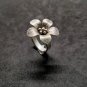 FINE SILVER RINGS 925 STERLING &atilde;�&ordf;&atilde;�&sup3;&atilde;�&deg; BAGUE ADJUSTABLE SIZE BLOOMING PLUMERIA