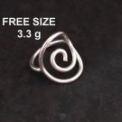 Fine Silver Rings Sterling 925 Vintage Craft Jewelry Karen Adjustable Size R402